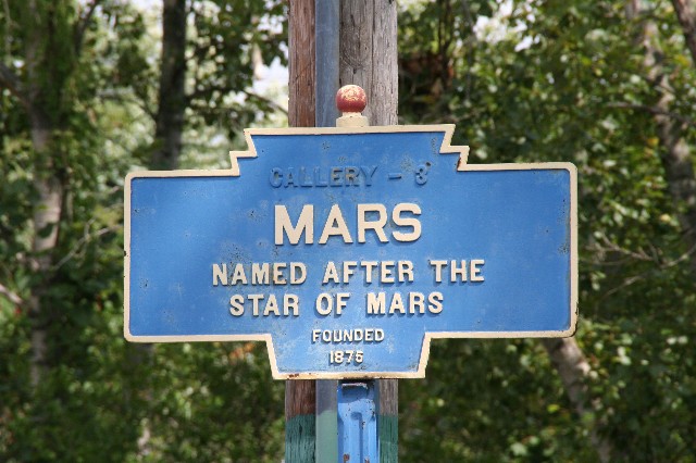 Mars city sign